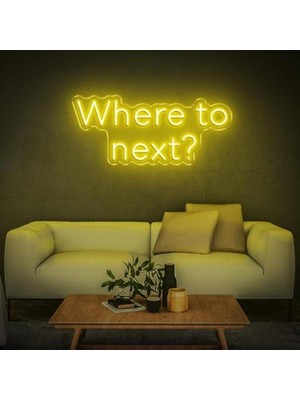 Honey Concept Where To Next Neon Duvar Yazısı Dekoratif Duvar Aydinlatmasi Gece Lambası