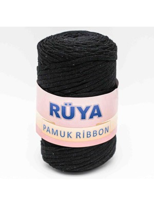 Angel Çanta Aksesuar Siyah Renk Pamuk Ribbon No:7
