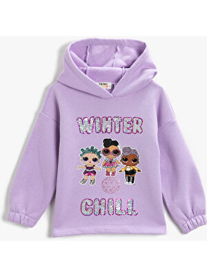 Koton Kız Çocuk Lol Lisanslı Baskılı Kapüşonlu Sweatshirt