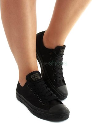 Converse All Star Tam Siyah Sneaker Günlük Spor Ayakkabı M5039C V4