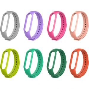 Xiaomi Mi Band 5 ve 6 Uyumlu Silikon Kordon 8'li Set 2
