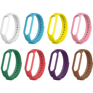 Xiaomi Mi Band 5 ve 6 Uyumlu Silikon Kordon 8'li Set 3