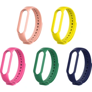 Xiaomi Mi Band 5 ve 6 Uyumlu Silikon Kordon 5'li Set 2
