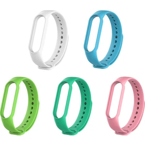 Xiaomi Mi Band 5 ve 6 Uyumlu Silikon Kordon 5'li Set 10