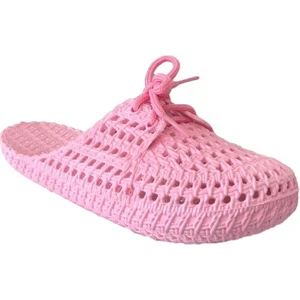 12497 Pudra Kadın Kaydırmaz Örgü Terlik