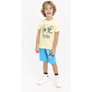 Mickey Mouse  Mickey Mouse Lisanslı Banana Split Açık Sarı Erkek Çocuk Bermuda Takım