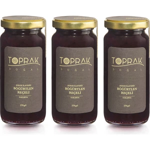 Toprak Doğal Böğürtlen Reçeli Ekonomik 270 gr 3'lü