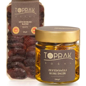 Toprak Doğal Zeytinyağılı Kuru İncir 250 gr + Gün Kurusu Kayısı 250 gr Seti