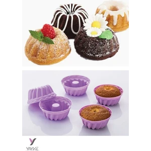 Silikon Pratik 6'lı Mini Cupcake,kek,muffin Kalıbı,kurabiye Kalıbı
