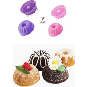 Silikon Mini Kek Kalıbı 18 Parça Muffin Kek Kalıbı