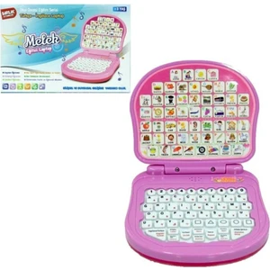Türkçe Ingilizce Eğitici Laptop Eğitici Öğretici Oyuncak Leptop-Pembe