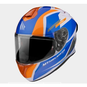 mt Kask mt Targo Pro Sound D4 Gloss Orange Şefaf Vizörlü
