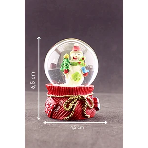 Deco Elit Yeni Yıl Kardan Adam Temalı Mini Boy Kar Küresi 6,5 cm