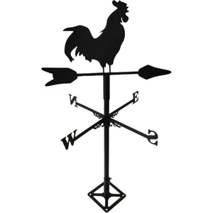 Retro Metal Horoz Rüzgar Yön Göstergesi - Siyah (Yurt Dışından)