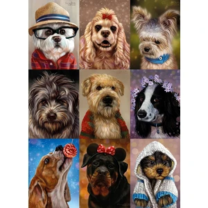Nova Puzzle 1000 Parça Sevimli Köpekler Kolajı Puzzle