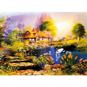 Nova Puzzle 41067 - 1000 Parça Kuğulu Bahçe Puzzle