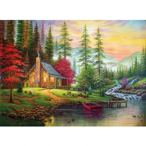 Nova Puzzle Nova 41075 - 1000 Parça Ormandaki Dağ Evi Puzzle