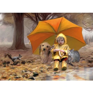 Nova Puzzle 1000 Parça Puzzle - Şemsiyenin Altındaki Huzur