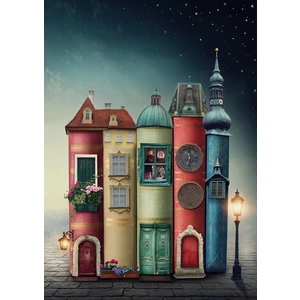 Nova Puzzle Puzzle - 1500 Parça Fantastik Kitap Şehir Mini Puzzle
