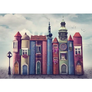 Nova Puzzle 1000 Parça Kitaplarin Sihirli Dünyasi Puzzle - Kitap Şehri