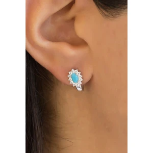 Lieza Jewelry Gümüş Firuze Taşlı Küpe