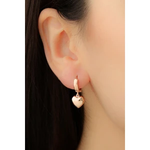 Lieza Jewelry Gümüş Sallantılı Kalpli Küpe