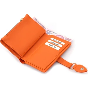 Kadın Cüzdan Turuncu Cüzdan Aksesuar Kadın Cüzdan
