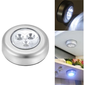 Kablosuz Spot Pilli Dokunmatik LED Lamba 3 Ledli Dolap Lambası