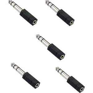 Ata Elektronik 5 Adet 3.5mm 6.3mm Aux Stereo Çevirici Dişi Erkek Jak Çevirici Jak Dönüştürücü Adaptör Arka Ince Giriş