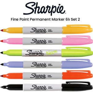 Fine Point Permanent Marker 6lı Set 2