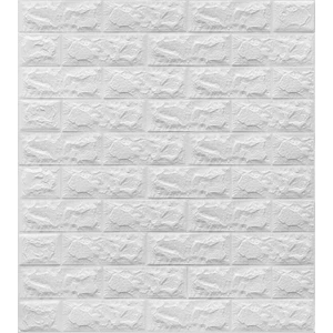 Renkli Duvarlar Beyaz Kreatif Kendinden Yapışkanlı Duvar Paneli 3D Duvar Kağıdı