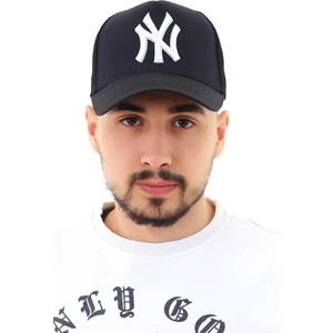 Siyah Ny Baskı Arkası Fileli Şapka
