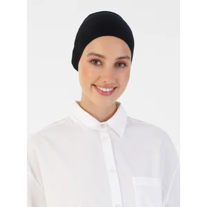 Nefes Alan Kumaş Geniş Ebatlı Bağcıklı Bone - Siyah - Ecardin