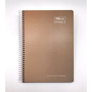 A4 Thebook Spiralli Sert Kapak Kareli Defter 140 Yaprak Kahverengi