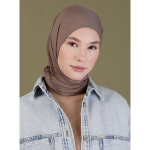 Penye Eşarp - Koyu Vizon - Ecardin