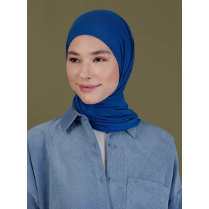 Penye Eşarp - Saks Mavisi - Ecardin