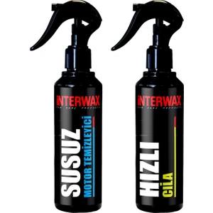 Interwax 2'li Oto Bakım ve Temizlik Seti Susuz Motor Temizleyici 230 ml + Hızlı Cila 230 ml
