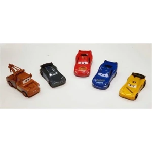 Özel 5 Li Set Cars Şimşek Mcqueen Jackson Storm Dinoco Mater Rust Eze Plastik Çek Bırak Araba