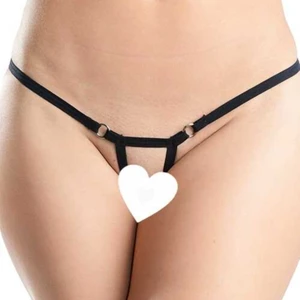 ASM0084 Bayan Siyah Özel Bölgesi Açık G-String