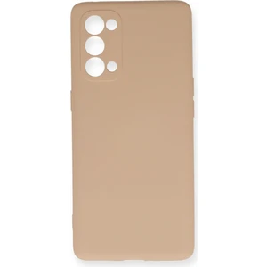 Aqua Aksesuar Oppo Reno 5 Kılıf Lansman Içi Kadife Lüx Tasarım Silikon Kapak - Pudra