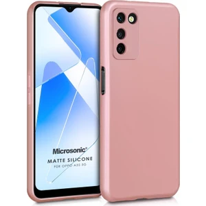 Matte Silicone Oppo A55 5g Kılıf Rose Gold