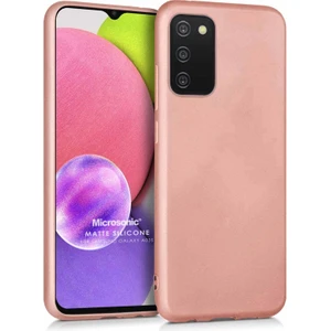 Matte Silicone Samsung Galaxy A03S Kılıf Rose Gold