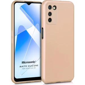 Matte Silicone Oppo A55 5g Kılıf Gold