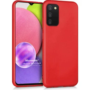 Matte Silicone Samsung Galaxy A03S Kılıf Kırmızı