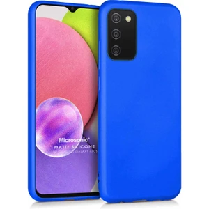Matte Silicone Samsung Galaxy A03S Kılıf Mavi
