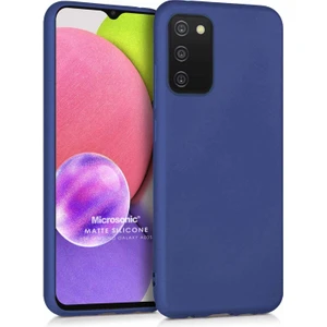 Matte Silicone Samsung Galaxy A03S Kılıf Lacivert