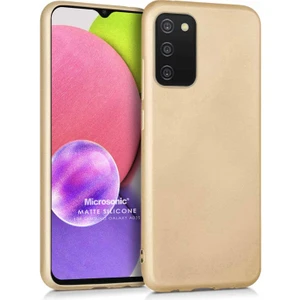 Matte Silicone Samsung Galaxy A03S Kılıf Gold