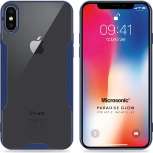 Apple iPhone x Kılıf Paradise Glow Lacivert