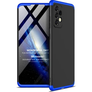 Samsung Galaxy A52S Kılıf Double Dip 360 Protective Siyah Mavi