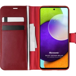 Samsung Galaxy A52S Kılıf Delux Leather Wallet Kırmızı